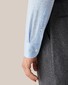 Eton Striped Herringbone King Knit Filo di Scozia Cotton Overhemd Licht Blauw