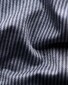 Eton Striped Herringbone King Knit Filo di Scozia Cotton Overhemd Navy