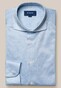 Eton Striped Herringbone King Knit Filo di Scozia Cotton Shirt Light Blue