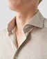 Eton Striped King Knit Wide-Spread Collar Overhemd Beige