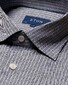 Eton Striped King Knit Wide-Spread Collar Shirt Dark Evening Blue