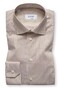 Eton Striped Natural Strech Shirt Off White-Brown