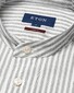 Eton Striped Royal Oxford Band Collar Overhemd Licht Grijs