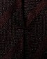 Eton Striped Silk Lurex Yarn Shimmer Tie Dark Red