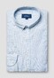 Eton Striped Soft Royal Oxford Chest Pocket Button Down Overhemd Licht Blauw