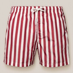 Eton Striped Swim Shorts Rood