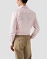 Eton Striped Textured Oxford Weave Soft Lightweight Cotton Tencel Overhemd Roze