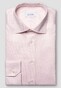 Eton Striped Textured Oxford Weave Soft Lightweight Cotton Tencel Overhemd Roze