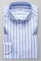Eton Striped Twill Shirt Light Blue