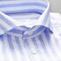 Eton Striped Twill Shirt Light Blue