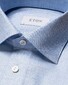 Eton Subtle 3D Effect Check King Twill Mother of Pearl Buttons Overhemd Licht Blauw