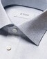 Eton Subtle 3D Effect Check King Twill Mother of Pearl Buttons Shirt Light Grey