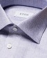 Eton Subtle 3D Effect Check King Twill Mother of Pearl Buttons Shirt Light Purple