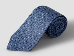 Eton Subtle Abstract Woven Flower Pattern Das Blauw