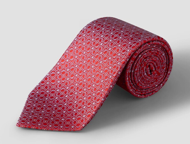 Eton Subtle Abstract Woven Flower Pattern Das Rood