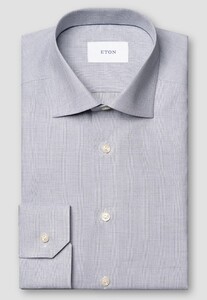 Eton Subtle Allover Check Organic Extra Long Staple Cotton Fine Twill Overhemd Licht Paars