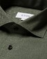 Eton Subtle Check Lightweight Flanel Horn-Effect Buttons Overhemd Groen