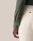 Eton Subtle Check Lightweight Flannel Horn-Effect Buttons Shirt Green