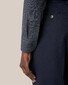 Eton Subtle Check Lightweight Flannel Horn-Effect Buttons Shirt Navy