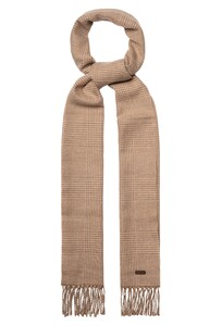 Eton Subtle Check Merino Wool Scarf Beige