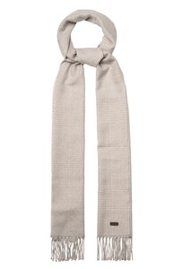 Eton Subtle Check Merino Wool Sjaal Licht Grijs