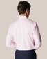 Eton Subtle Checked Cotton-Lyocell Stretch Overhemd Licht Roze