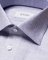 Eton Subtle Checked Rich Texture King Twill Shirt Light Purple