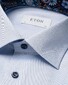 Eton Subtle Contrast Details Uni Signature Twill Overhemd Licht Blauw