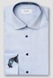 Eton Subtle Contrast Details Uni Signature Twill Shirt Light Blue