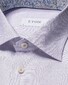 Eton Subtle Contrast Fabric Cotton Lyocell Stretch Overhemd Licht Paars