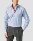 Eton Subtle Contrast Fabric Cotton Lyocell Stretch Shirt Light Blue