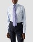 Eton Subtle Contrast Floral Effect Uni Signature Twil Shirt Light Blue