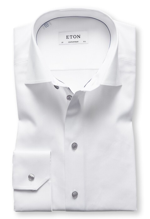 Eton Subtle Detail Uni Shirt Overhemd Wit