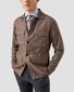 Eton Subtle Faux-Uni Melange Fine Twill Organic Cotton Overhemd Licht Grijs