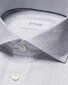 Eton Subtle Faux-Uni Melange Fine Twill Organic Cotton Overhemd Licht Grijs