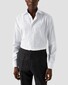 Eton Subtle Faux-Uni Melange Fine Twill Organic Cotton Shirt White