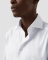 Eton Subtle Faux-Uni Melange Fine Twill Organic Cotton Shirt White