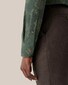 Eton Subtle Floral Pattern Fine Flannel Horn Effect Buttons Shirt Dark Green