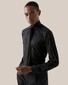 Eton Subtle Floral Pattern Four Way Stretch Mother of Pearl Buttons Shirt Black