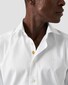 Eton Subtle Front Placket Embroidery Signature Twill Overhemd Wit