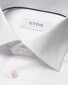 Eton Subtle Front Placket Embroidery Signature Twill Overhemd Wit