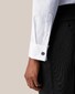 Eton Subtle Geometric Pattern Evening Jacquard Shirt White