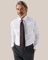 Eton Subtle Geometric Pattern Luxury Dobby Fabric Tonal Buttons Overhemd Wit