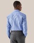 Eton Subtle Geometric Pattern Luxury Dobby Fabric Tonal Buttons Shirt Blue