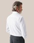 Eton Subtle Geometric Pattern Luxury Dobby Fabric Tonal Buttons Shirt White