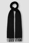 Eton Subtle Herringbone Superfine Merino Wool Scarf Black