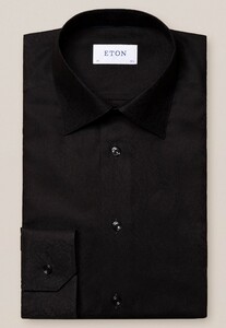 Eton Subtle Paisley Jacquard Shirt Black