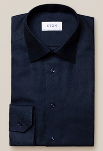 Eton Subtle Paisley Jacquard Shirt Navy