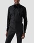 Eton Subtle Rich Diamond Shape Weave Hidden Button Fly Front Shirt Black
