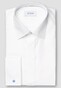 Eton Subtle Rich Geometric Structure Dobby Weave Rounded French Cuffs Shirt White